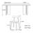 Retro style rectangular solid wood rock table set-111031088