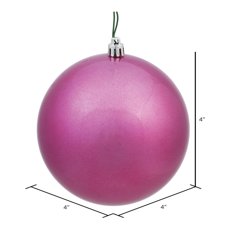 Décoration de boule décorative des Fêtes, H 4 po x l 4 po x P 4 po, Mauve, 6