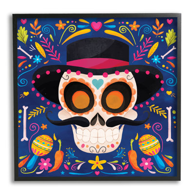" Day Of Dead Patterned Skull " by ND Art
