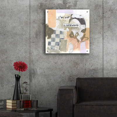  'Alone Time Collage 1' by June Erica Vess Acrylic Glass Wall Art, 24" x 24"