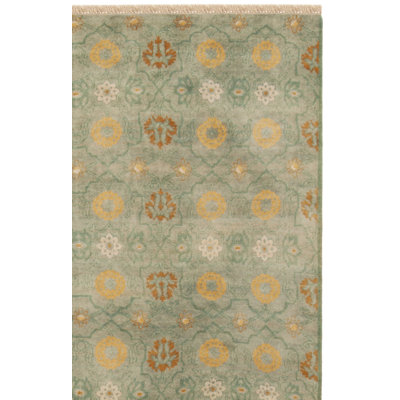 Hand Knotted Wool Floral Rug