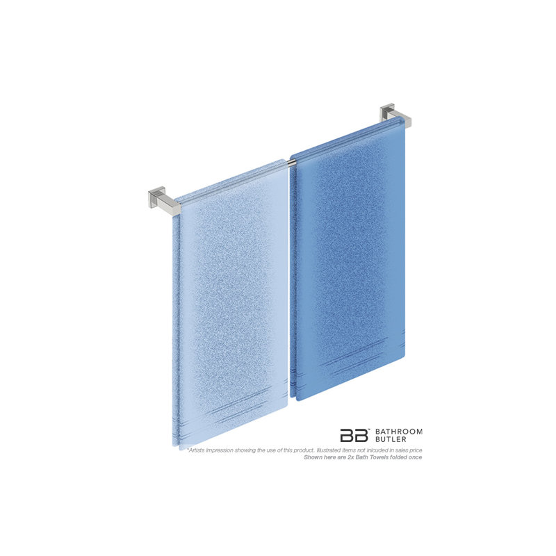 Wall Mounted Towel Bar, Polished Stainless Steel