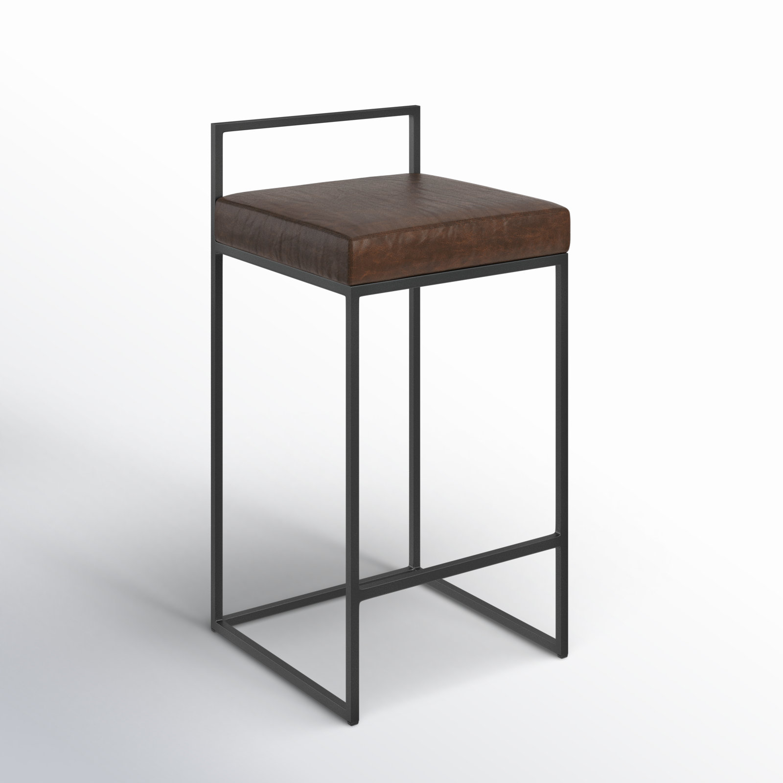 Rumiya 26" Bar Stool, Black, Cocoa Brown