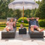 Tyndale 195cm Long Reclining Single Sun Lounger with Cushions and Table-353590907-353590906