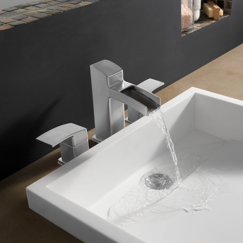 Kenzo Widespread Bathroom Faucet, Polished Chrome