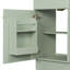Meuble-lavabo 18 po avec lavabo, meuble-lavabo avec tablette de porte et tablette réglable, vert clair