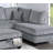 Contemporary 3Pc Sectional Set Fog Color Corduroy Couch LAF Sofa RAF Chaise Ottoman L-Sectional Living Room-890209508