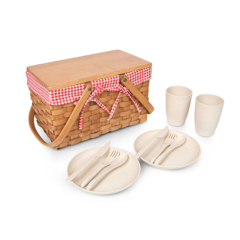 Petit panier de pique-nique en osier Farmhouse