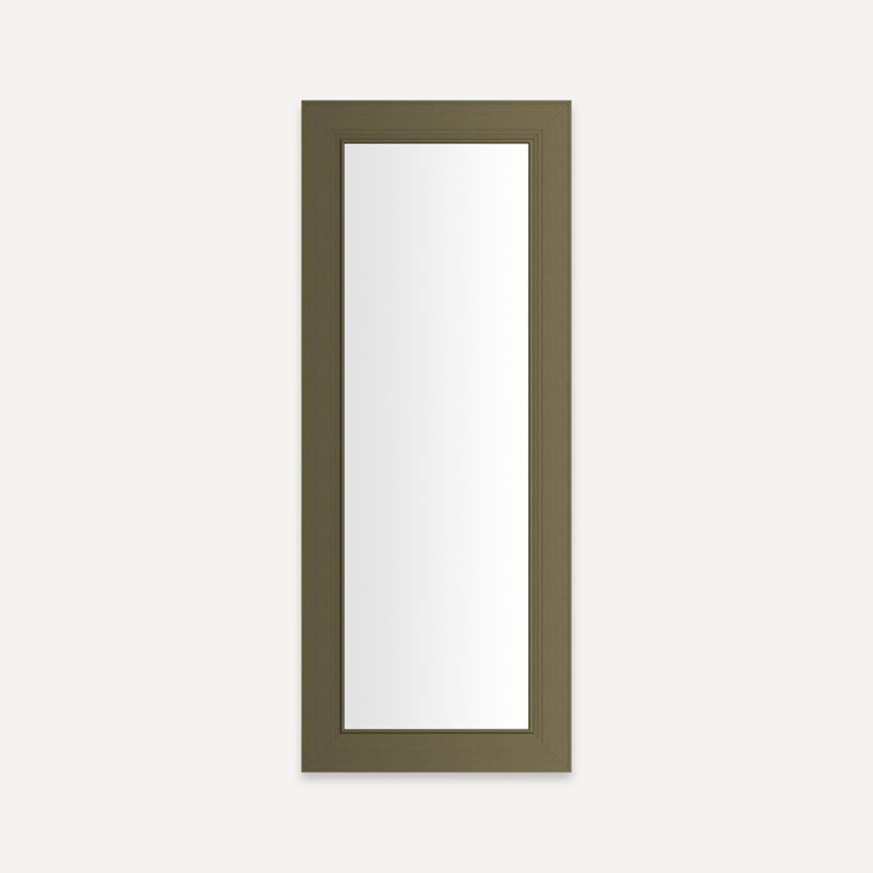 Main Line Full Length Mirror with Merion Frame, Vintage Brass, 29.88" H x 15.13" W