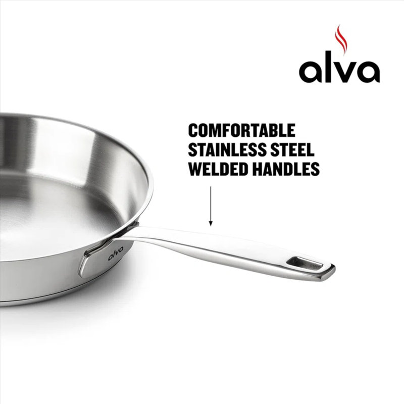 Alva Maestro 9.5" Stainless Steel Non-stick Frying Pan Skillet