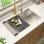 Ruvati 32-inch Glass Rinser and Sink Combo Workstation Undermount Stainless Steel Kitchen Sink