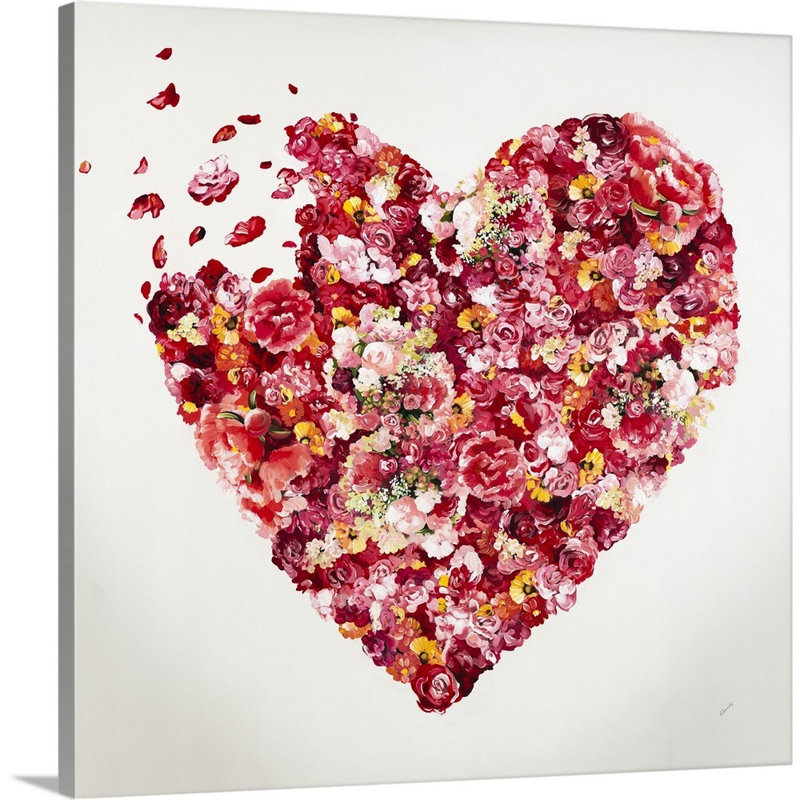 « morceaux of my cardiaque », peinture sur toile, Toile tendue, H 16 po x l 16 po x p 1,25 po