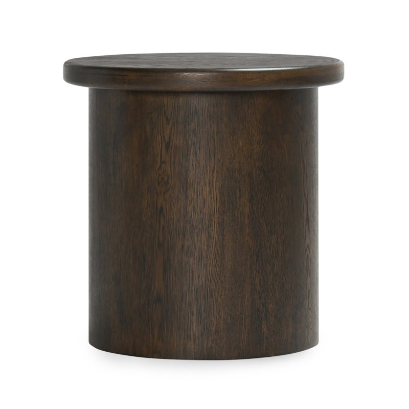 Runa 22" Wood End Table In Coffee Brown , Dark Brown