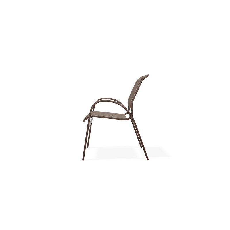 Aruba II Outdoor Dining Chair, Kona, Augustine Fennel Sunbrella®