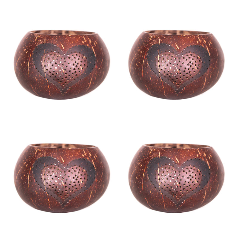 4'' H Wood Tabletop Tealight Holder