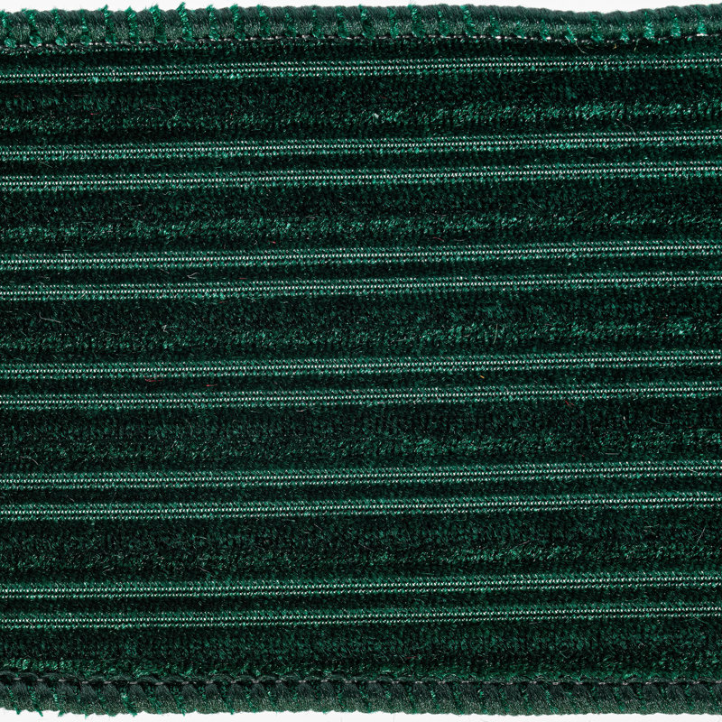 Vickerman 10yd Velvet Lined Satin Back Ribbon., Emerald, 0.2" H x 360" W x 2.5" D