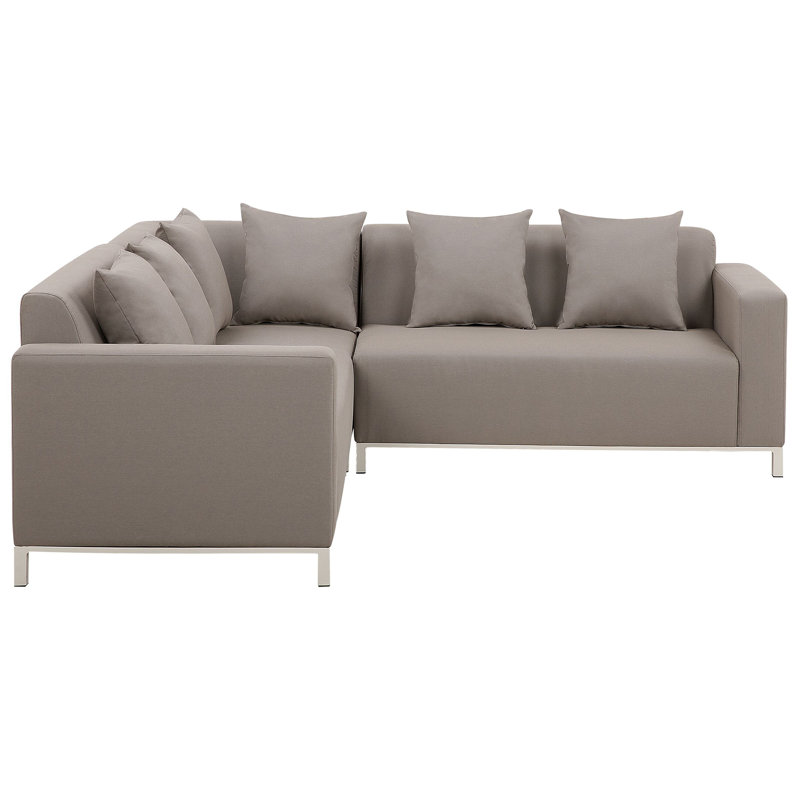 Natiya 223 cm W L-Shaped Patio Corner Sofa with Cushions