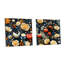 «Blue Multicolor Garden Blooms Floral» - ensemble de 2 verres muraux en acrylique-103921385