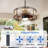 23" Outdoor Ceiling Fan with Dimmable LED Light and Remote Plug-in Water-Proof Fan for Patio 