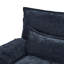 3 chaises longues doubles en chenille bleu, tissu PU, 500 lb de support puissant, 3 sièges, capacité de charge maximale,