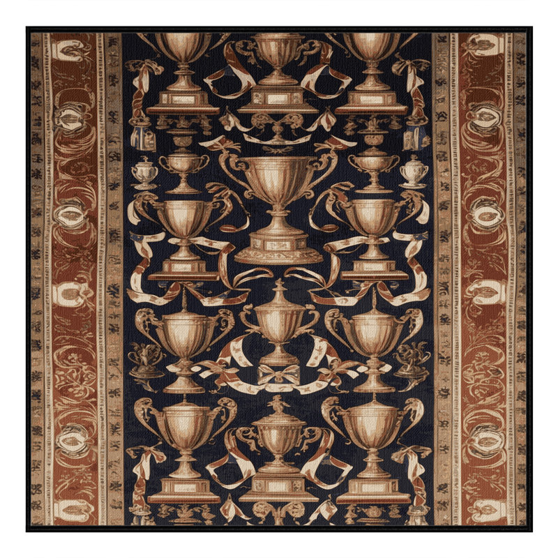 Tapis brun français lavable à la machine, Carré 3 pi