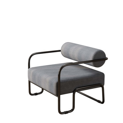 Fauteuil de salon en fer, gris