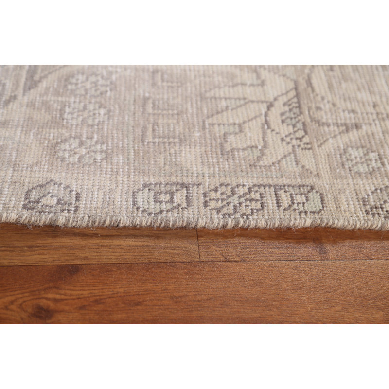 Tashayla One-of-a-Kind Rectangle 6' 8'' X 9' 4'' 1960s Wool Area Rug in Beige