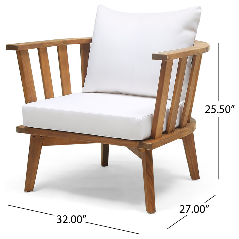 Rehobeth Acacia Outdoor Lounge Chair