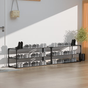 Steel 30 Pair Stackable Shoe Rack