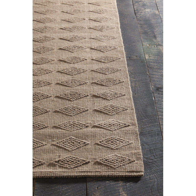 Handmade Hand-Woven Geometric Tan Indoor Jute & Sisal Rug, 7'9" x 10'6"