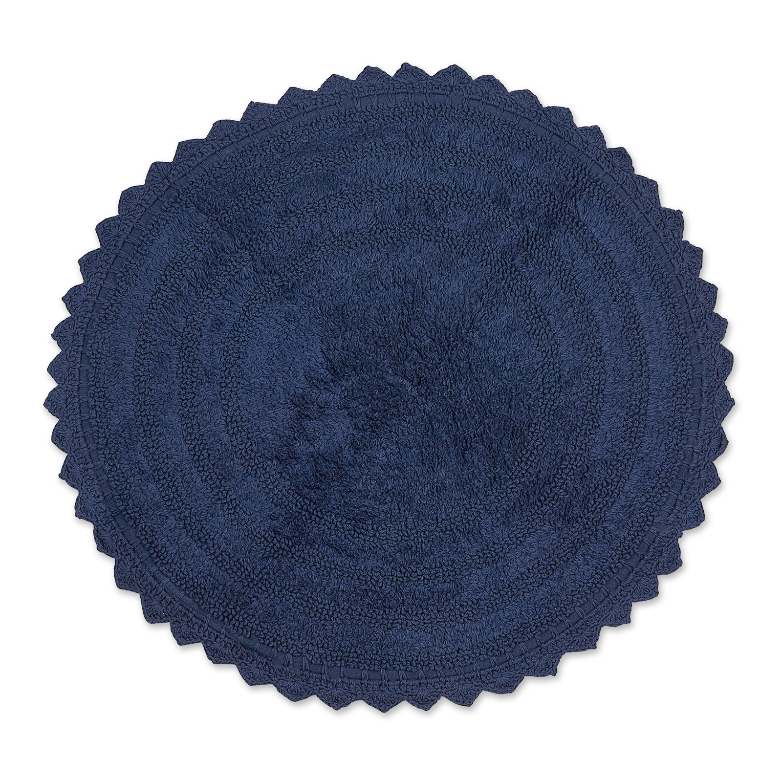Lisk Cotton Blend Bath Rug, Blue