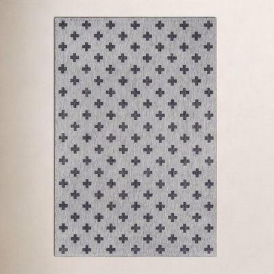 Umbria Striped Geometric Outdoor Rug