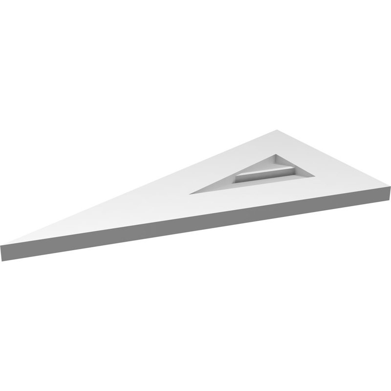Pivot en uréthane fonctionnel triangulaire à montage en surface à gauche, apprêté, H 15,125 po x l 26 po x P 1 po