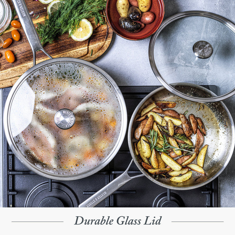 Stainless Steel 3.5QT Saute Pan with Glass Lid