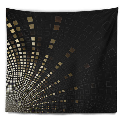 Mosaïque de pixels carrés abstraits sur tapisserie