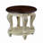 Solid Wood Round End Table with Shelf-1518809811