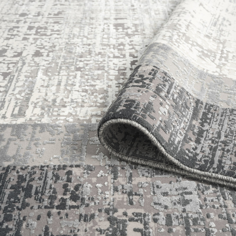Mcnett Ice Marble Power-Loomed Area Rug, Round 5'