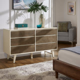 Aschraf 55.1'' W 6 - Drawer Dresser