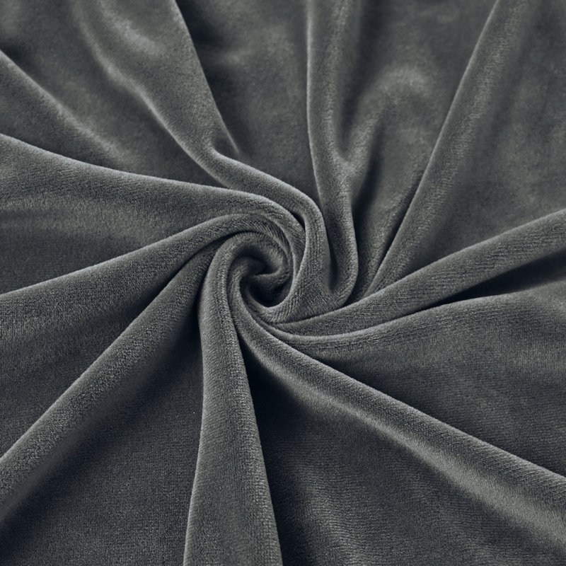 Box Cushion Sofa Slipcover, Dark Grey Polyester Blend