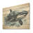 Breaching Whale I - Shark Wood Panel Wall Art On Natural Pine Wood-101407344