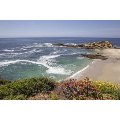Playing At Laguna Beach by Barbara Markoff - Wrapped Canvas Print