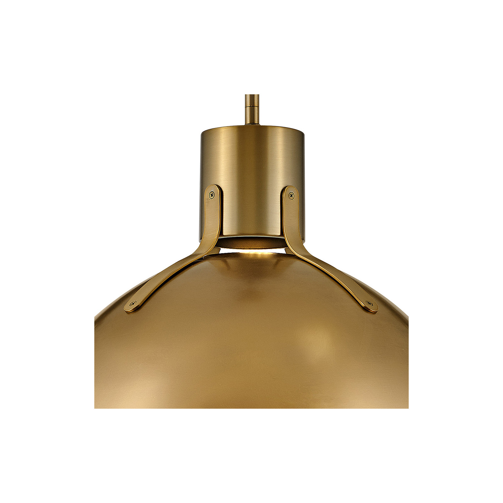 Clendon 1 - Light Single Dome Pendant, 17" H x 20" W x 20" D, Heritage Brass, Heritage Brass