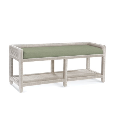 Glinda Wicker Shelves Storage Bench by Birch Lane