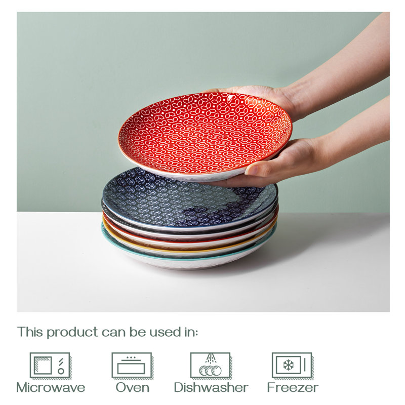 Colorful Salad Plates - Set Of 6