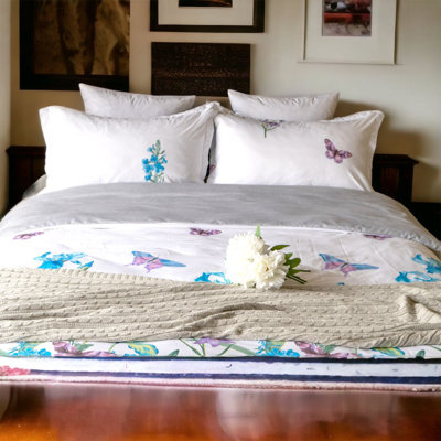 Satin Floral Duvet Cover