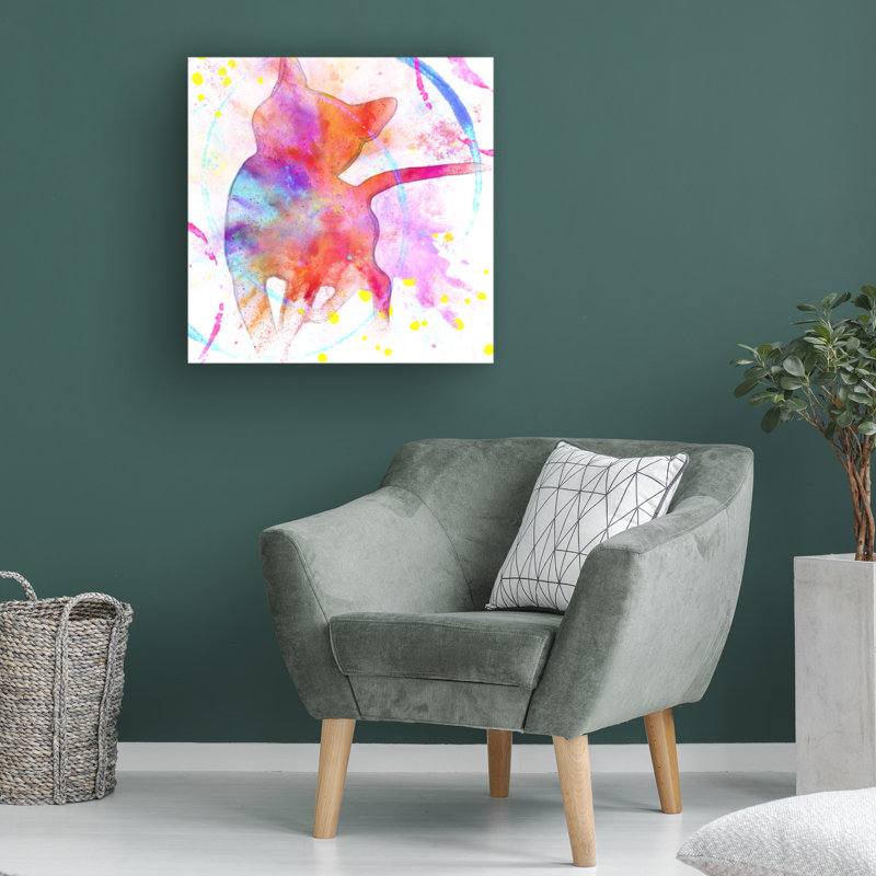 «Painted Pink Cat» par LightBoxJournal, impression sur toile tendue, H 14 po x l 14 po
