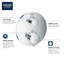 GROHE Grohtherm 2-Handle Shower Thermostatic Valve Trim Kit-73226930