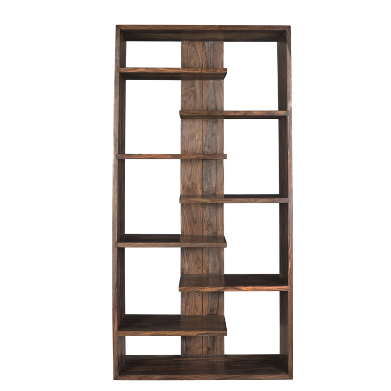 Enely Wood Tall Bookcase with 7 Shelves