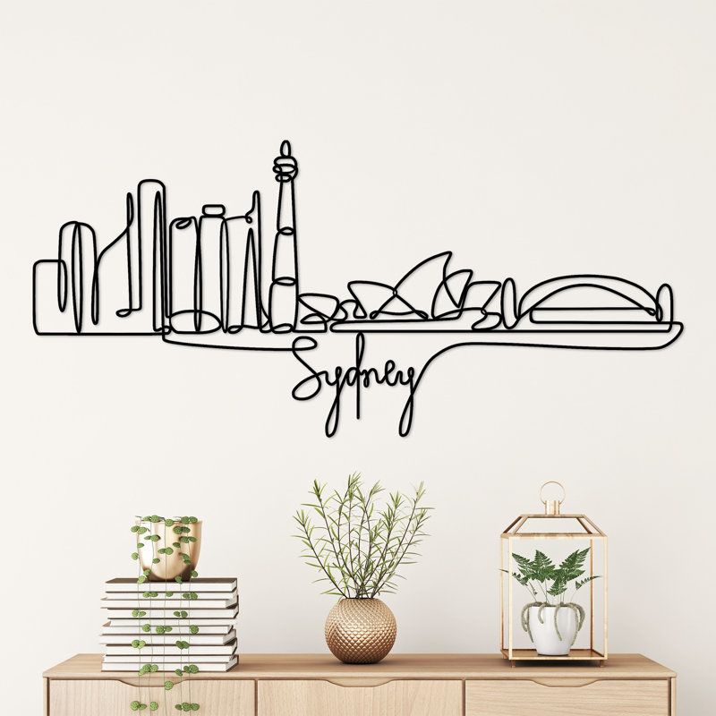 Stylish Decorative Metal Wall Accessory, Black Finish, 47.2 x 20.5 x 0.6 inches | 100% Durable Metal, Thickness: 0.08 inches | Lightweight Design at 1.4 lbs | Perfect for Modern Home Decor & Art Displays