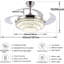 Fedela 42'' Ceiling Fan with LED Lights
